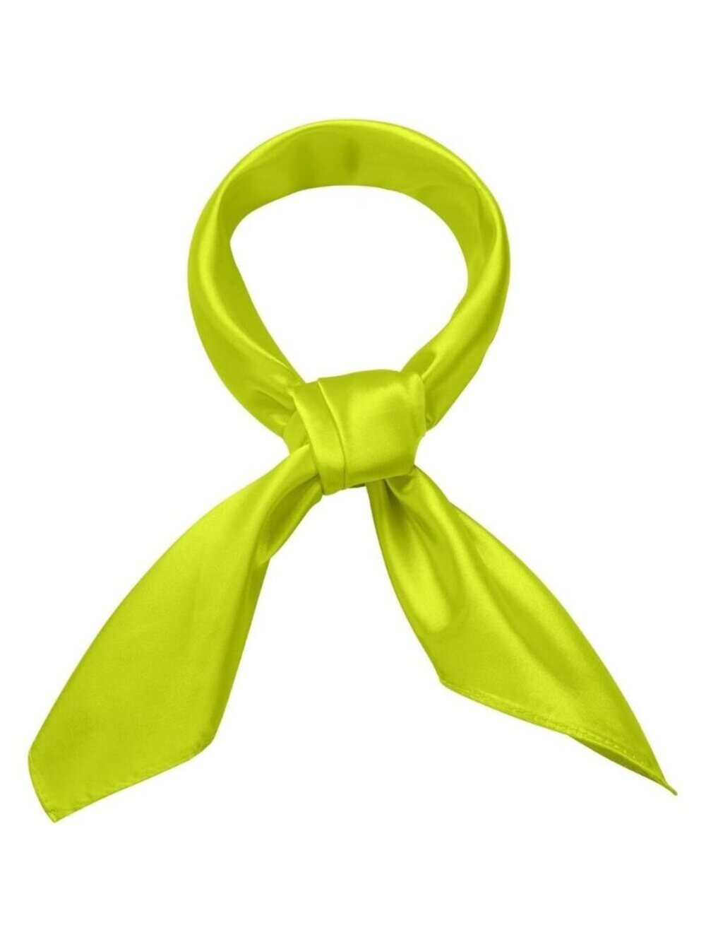 Women's Green Silk Feeling Scarf 23.6'' Square Satin Scarf Neck Head Bandana